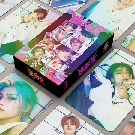 55Pcs Stray Kids Laser LOMO Cards StrayKids ?Star Album 2024 Photocards KPOP Merch Flash Card Gift Merchandise Social Path Collection Exquisitely shiny Idols Postcard