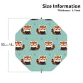 thumbnail image 2 of KLL Drink Coasters Set Octagon of 4,PU Leather Absorbent Coasters Set Decorative Coffee Cup Coasters Housewarming Gift for Home Decor-Fox, 2 of 5