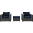 thumbnail image 5 of Modway Sojourn 3 Piece Outdoor Patio Sunbrella Sectional Set, Multiple Colors, 5 of 6