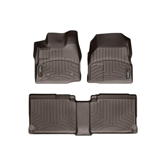 WeatherTech Custom Fit FloorLiners compatible with Equinox, Terrain - 1st & 2nd Row, Cocoa