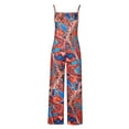 thumbnail image 4 of LilyLLL Womens Casual Loose Suspender Playsuit Wide Leg Dungaree Bib Floral Jumpsuit OveraLl, 4 of 4