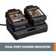thumbnail image 2 of Cargador de Baterías de 20 V WORX WA3770 PowerShare Puerto Doble Indicador de Carga Completa con Cable Largo Negro WORX WA3770, 2 of 2