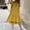 Yellow, variant on Short Sleeve Summer Dresses for Women Plus Size Dress Pants for Women 2026 Plus Size Dresses Solid Color Crew Neck Ruffle Breathable Regular Fit Sun Dress Basic S-3XL