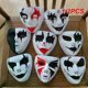 thumbnail image 2 of 1/2PCS 20cm * 17cm Hand-painted Mask Flexible Masquerade Mask Hip Hop Dance Accessories Halloween Props Single Opp Adult Masks, 2 of 5