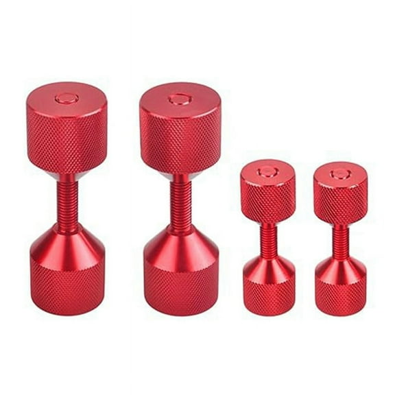 4 Pcs Aluminium Flange Two Hole Pins 1-1/8 Inch Two Hole Alignment Pins & 1-5/8 Inch Detachable Flange Red