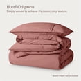 thumbnail image 5 of Bare Home Organic Cotton Duvet Cover Set, Percale Weave, Twin/Twin XL, Dusty Rose, 5 of 10