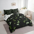 thumbnail image 3 of jejeloiu Pixel Geometric Bedding Comforter Set,7 Pieces,Building Block Games Full Bedding Set,Construction Games Fitted Sheet Flat Sheet For Child,Breathable Bedroom Decorative Reversible, 3 of 7