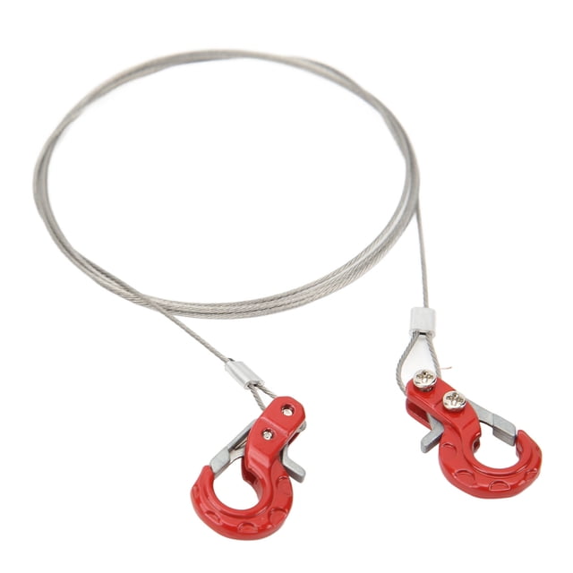 Hook 2pcs RC Metal Trailer Hook Aluminum Alloy Steel Rope Lightweight Compact RC Chain Hook for SCX10 D90 TRX4