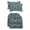 Ashmore Marine Blue, variant on RSH Décor Indoor Outdoor Set of 2 U-Shape Cushions Standard and 2 Lumbar Pillows, Beachcrest Caviar Floral