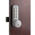thumbnail image 6 of Lockey 2200-BB-KO Mechanical Keyless Surface  Rim Mount Slide Deadbolt With Key Override - Bright Brass, 6 of 6