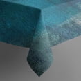 thumbnail image 5 of Square Waterproof Tablecloth Turquoise and Grey Abstract Art Painting Reusable Indoor/Outdoor Durable Table Cover 70 Inch X70 Inch, 5 of 6