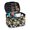 Yellow White Floral Art, variant on Polyester Cosmetic Bags with Durable, Purple Python Skin Print Zipper Toiletry Bag for Travel Airport