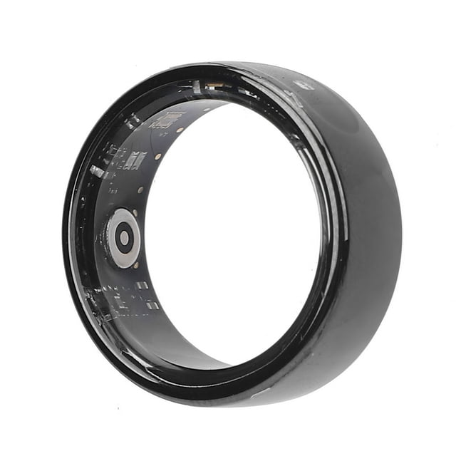 Smart Ring, Multiple Sports Modes 5ATM Touch Control Health Management Fitness Tracker Ring for Running Black,Gold