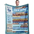 thumbnail image 1 of LHSHID Gifts for Son Blanket Son Gifts from Mom Blankets Adult Son Gift Ideas Birthday Gifts for Son to My Son Gifts from Mom Gifts for Son from Mom Gifts for Adult Son 50"x60", 1 of 7
