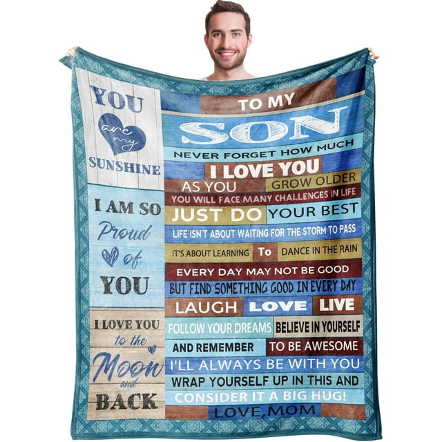 LHSHID Gifts for Son Blanket Son Gifts from Mom Blankets Adult Son Gift Ideas Birthday Gifts for Son to My Son Gifts from Mom Gifts for Son from Mom Gifts for Adult Son 50"x60"