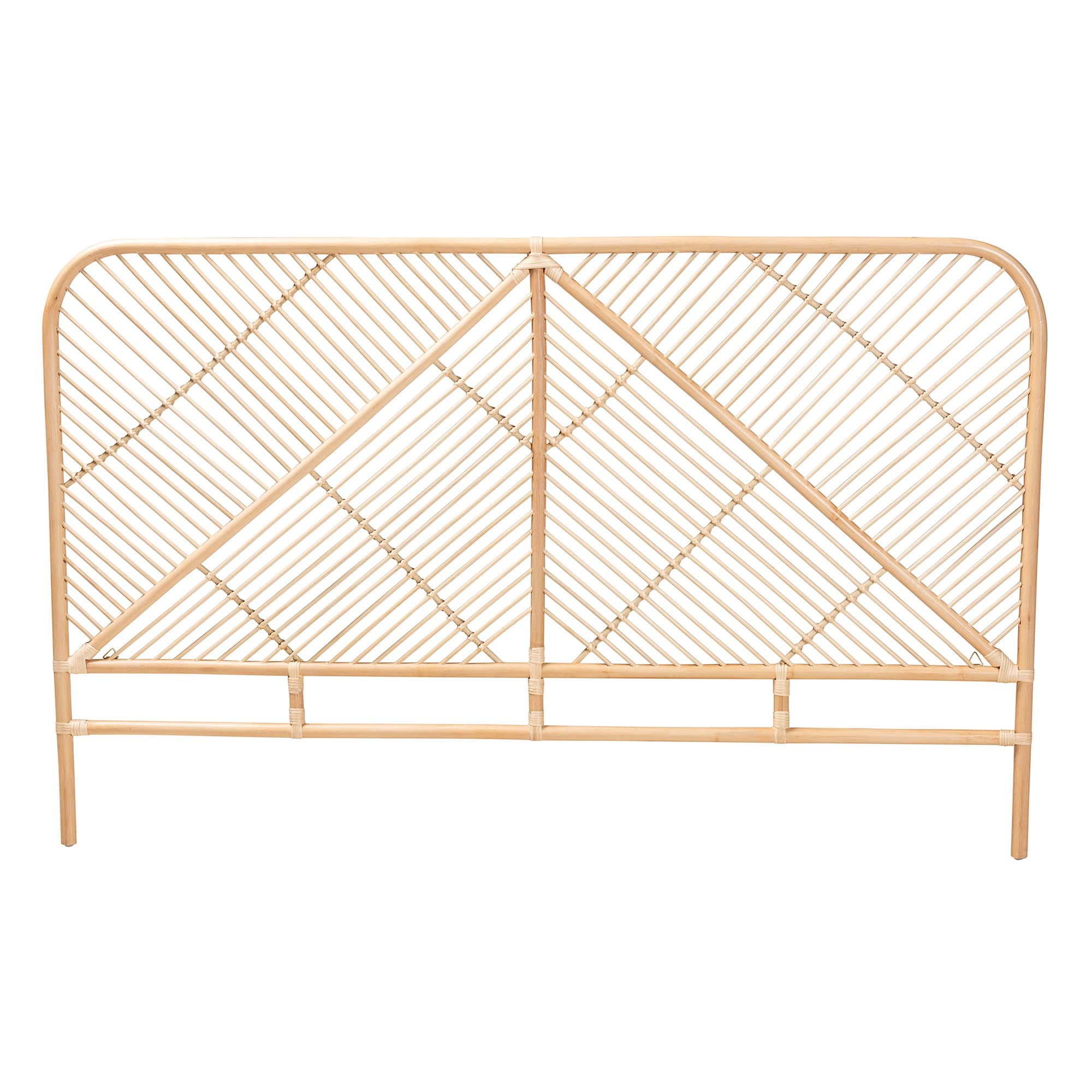 bali & pari Walid Rattan BOHO Headboard, Queen Size, Natural Brown