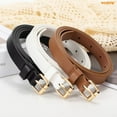 thumbnail image 5 of WHIPPY Skinny Women Leather Belts for Dress Skinny Waist Belt for Jeans with Gold Buckle, 5 of 6