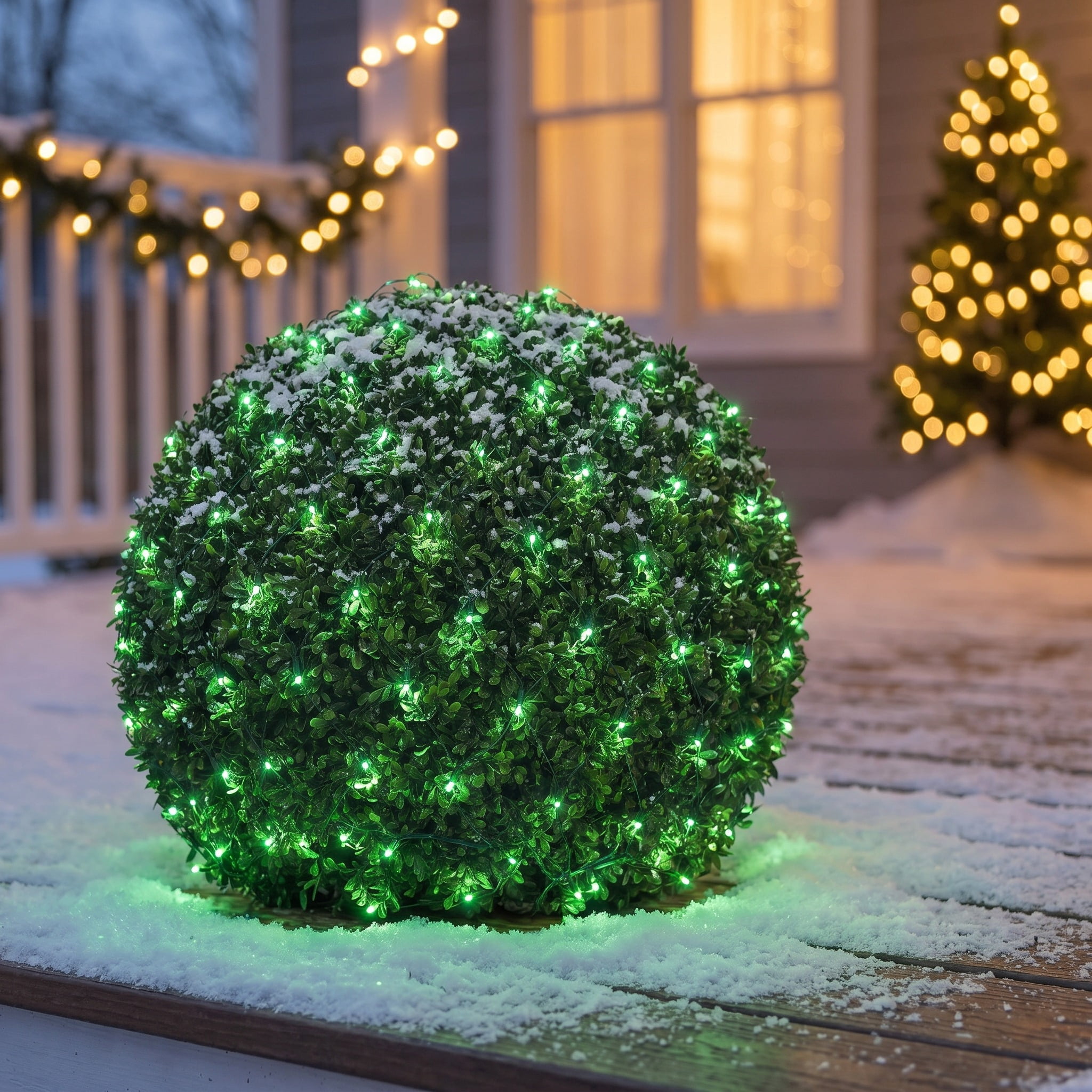 Indoor/Outdoor 150-Count LED Christmas Net Lights, Green, Green Wire, 6' x 4', by Holiday Time