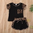 thumbnail image 2 of Toddler Girls Outfits, Baby Girl Clothes Leopard Camo Printed Short Sleeve T Shirt Shorts Summer Clothes Set, 2 of 6