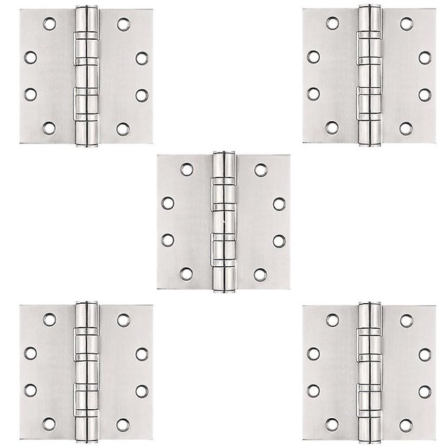 5 Pièces Charnières de Palier en Acier Inoxydable 4 Pouces Charnières de Porte Accessoires