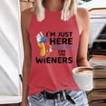 thumbnail image 2 of Independence Day Summer Tops for Women Independence Day I'm Just Here for The Flag Print Tank Top, 2 of 4