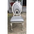 thumbnail image 2 of Luxury Formal Glam 4pc Dining Set Chair Oval Shape Silver Champagne Finish, 2 of 3