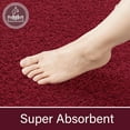 thumbnail image 3 of Junovo Soft Bathroom Rug Runner Absorbent Microfiber Bath Rugs for Bathroom Non Slip Bath Mat for Tub, Shower Floor,24"x60",Red, 3 of 6