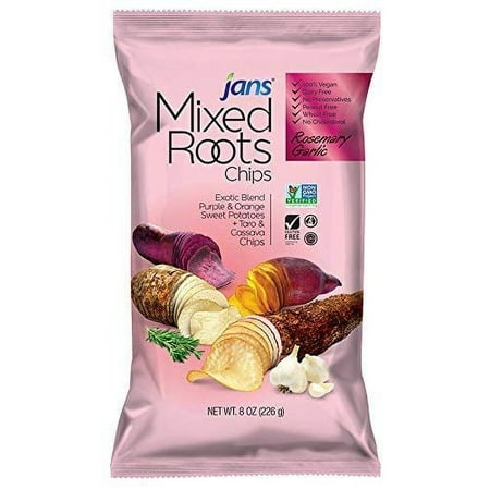 Mixed Roots Chips - All Natural Vegetable Chips (Rosemary Garlic 8 oz  Pack of 1)