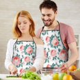 thumbnail image 5 of Pioneer Flower Floral Print Pattern Apron-Garden Aprons for Women with Pockets-Cotton Linen Waterproof Kitchen Cooking Gardening Aprons Adjustable for Kitchen,Cooking,BBQ and Salon 33x27 Inch, 5 of 7