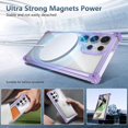 thumbnail image 2 of Clear Magnetic for Samsung Galaxy Note 20 Ultra Case[Compatible with MagSafe][Military Grade Protection] Anti-Yellowing Scratch-Resistant Slim Soft TPU Back Shockproof Case, Purple, 2 of 14