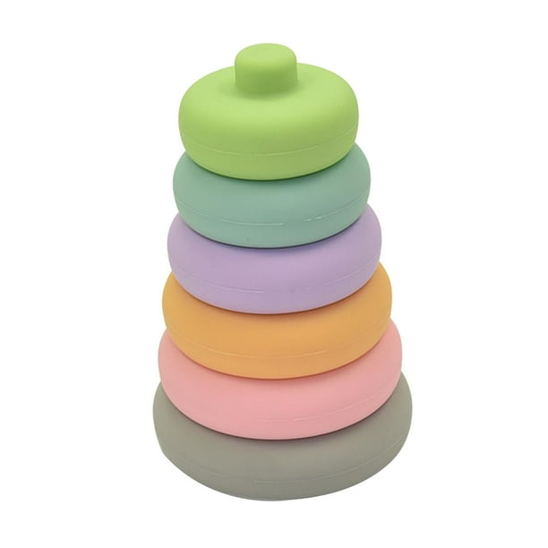 Set De Bloques Apilables Montessori – Silicona Blanda, Números Y Patrones, Para Bebés De 6 A 36 Meses (Kit Montessori)