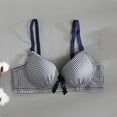 thumbnail image 2 of fatyb Women's Thin T-Shirt Bras No Underwire Cute Plaid Bras Comfort Push up Everyday Bras for Women, 2 of 4