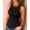 Black, variant on Women Summer Stretch Slim Round Neck Ribbed Tank Basic Solid Top Round Neck, Inner and Outer Vest Blue S