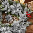 thumbnail image 4 of 12 piezas de flores navideñas brillantes, adornos para árbol de Navidad, flores artificiales para bodas, coronas navideñas, decoración del hogar (plata), 4 of 7