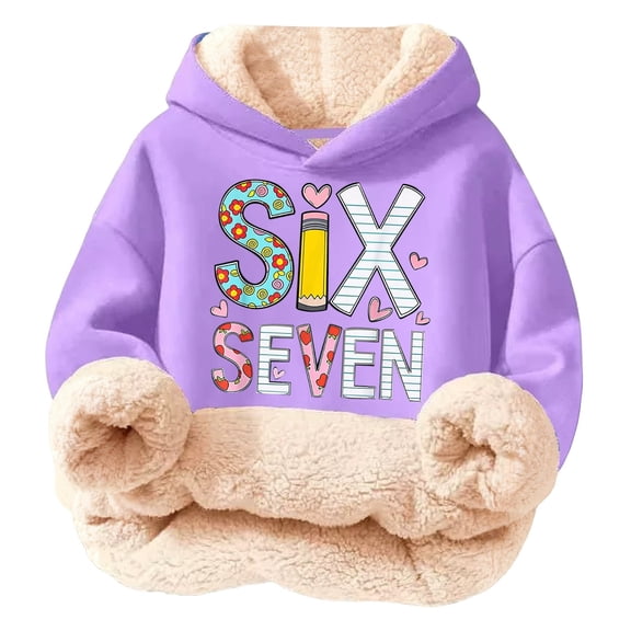 WAYUTE Sweatshirts for Girls and Boys Lined Hoodie Soft Warm Pullover with Print Kids Casual Sweatshirt for Outdoor Activities Play