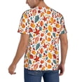thumbnail image 2 of Rateoe Autumn Leaves Pattern Men’s Baseball Short Sleeve Polo Shirt, Midweight Men's Shirt Golf Shirt Polo Shirts Quick Dry Short-X-Large, 2 of 7