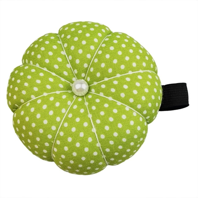 Siruishop Durable Wrist Pin Cushion with Elastic Strap for Embroidery Home Sewing Tool Green