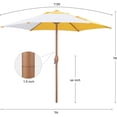 thumbnail image 2 of QueipA 7.5 ft Multi-Color Patio Beach Umbrella, Outdoor Umbrellas Sunshade for Market, Patio, Pool, Garden Backyard, 2 of 6