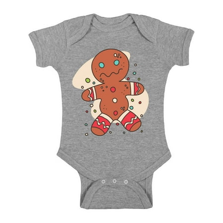 

Awkward Styles Ugly Xmas Baby Outfit Bodysuit Funny Christmas Gingerbread Romper