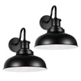 thumbnail image 1 of Lámpara de pared exterior Diyel Gooseneck Barn Light 120 V, color negro mate, 1 of 9