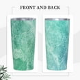 thumbnail image 5 of 20oz Tumbler With Lid And Straw, Green Marble Vacuum Insulated Iced Coffee Mug Reusable Travel Cup Stainless Steel Water Bottle, 5 of 6