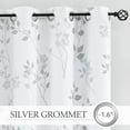 thumbnail image 3 of Floral 100% Blackout Curtains 84 Inches Long 2 Panels - Grey White Flower Pattern Grommet Drapes, Thermal Insulated Soundproof Light Blocking Energy Saving Window Treatments for Bedroom, 3 of 5