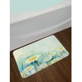 thumbnail image 2 of Flower Bath Mat, Daisies on Grass Mother Earth Icons Impressionist Expression of Nature Print, Non-Slip Plush Mat Bathroom Kitchen Laundry Room Decor, 29.5 X 17.5 Inches, Pale Blue White, Ambesonne, 2 of 2