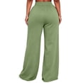 thumbnail image 5 of Stralyhd Womens Sweatpants Baggy Wide Leg High Waist Fall Sweat Pants Casual Fashion Pants with Pockets Light Green XL, 5 of 5