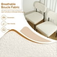 thumbnail image 5 of Hommpa Boucle Dining Chairs Set of 2 Modern Upholstered Kitchen Dining Room Chairs with Backrest & Metal Legs Accent Side Chairs White for Dining Kitchen Living Room Bedroom, 5 of 14