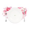 thumbnail image 2 of Ryvnso Placemats Set of 4 Roses Heart Flowers Dining Mats Heat-Resistant Non-Slip Washable Table Mat, 2 of 8