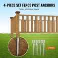 thumbnail image 4 of KFFKFF 4-Pack 3.94 x 2.76 x 27.56 Inch No Dig Ground Anchor DIY Screw Anchor Stakes, 4 of 8