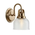 thumbnail image 6 of JONATHAN Y Virginia 5.75" 1-Light Metal/Glass LED Vanity Light, Brass Gold, 6 of 7