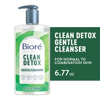 Bior Clean Detox Gentle Face , Daily Face Wash, Cleansing Detox, Sensitive Skin , 6.77 oz