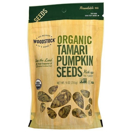 Woodstock Organic Vegan Tamari Pumpkin Seeds, 9 Oz
